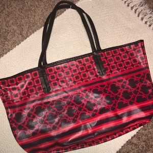 Large Red C Wonder Coated Canvas Tote